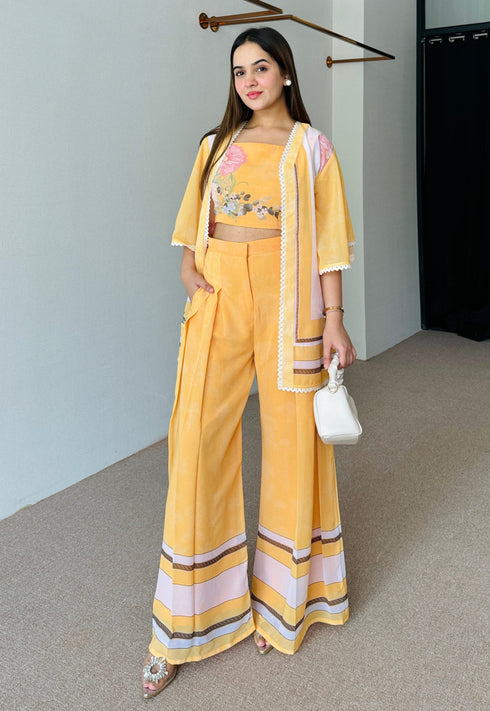 Festive Yellow Fusion Coord